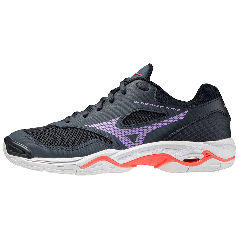 Womens Mizuno Wave Phantom 2 Badminton Shoes Navy/ Coral Philippines (BJDRST521)